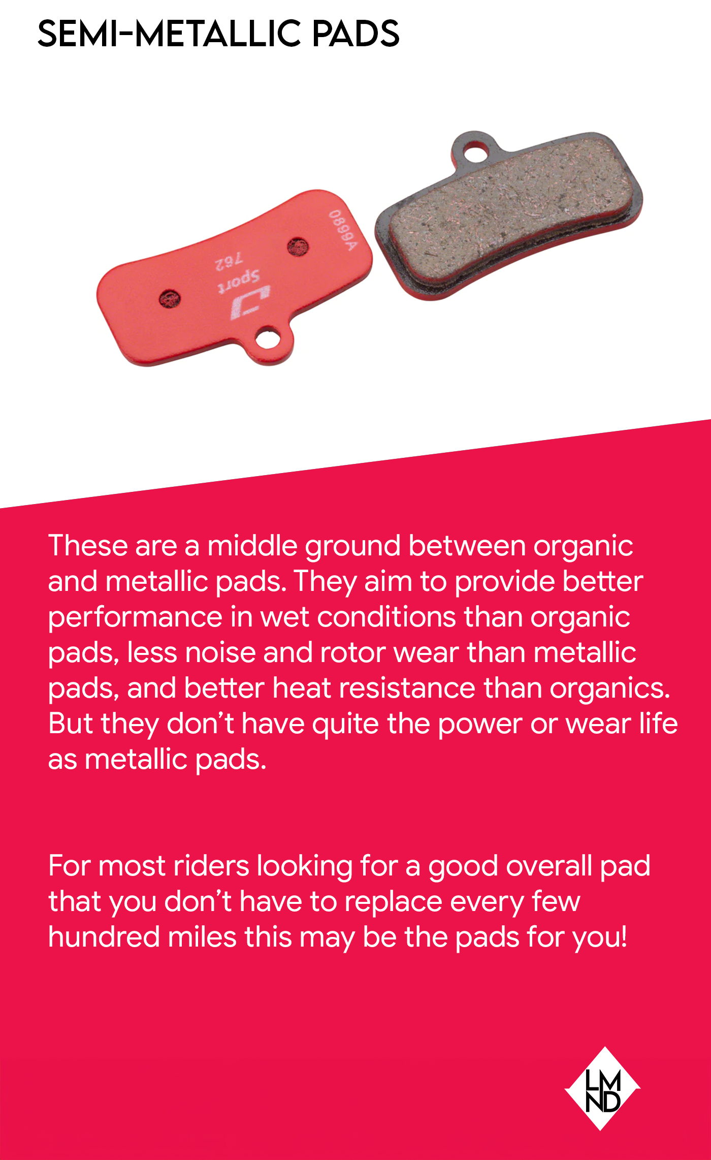 Jagwire Semi-Metallic Brake Pads [4 Piston] Secondary image