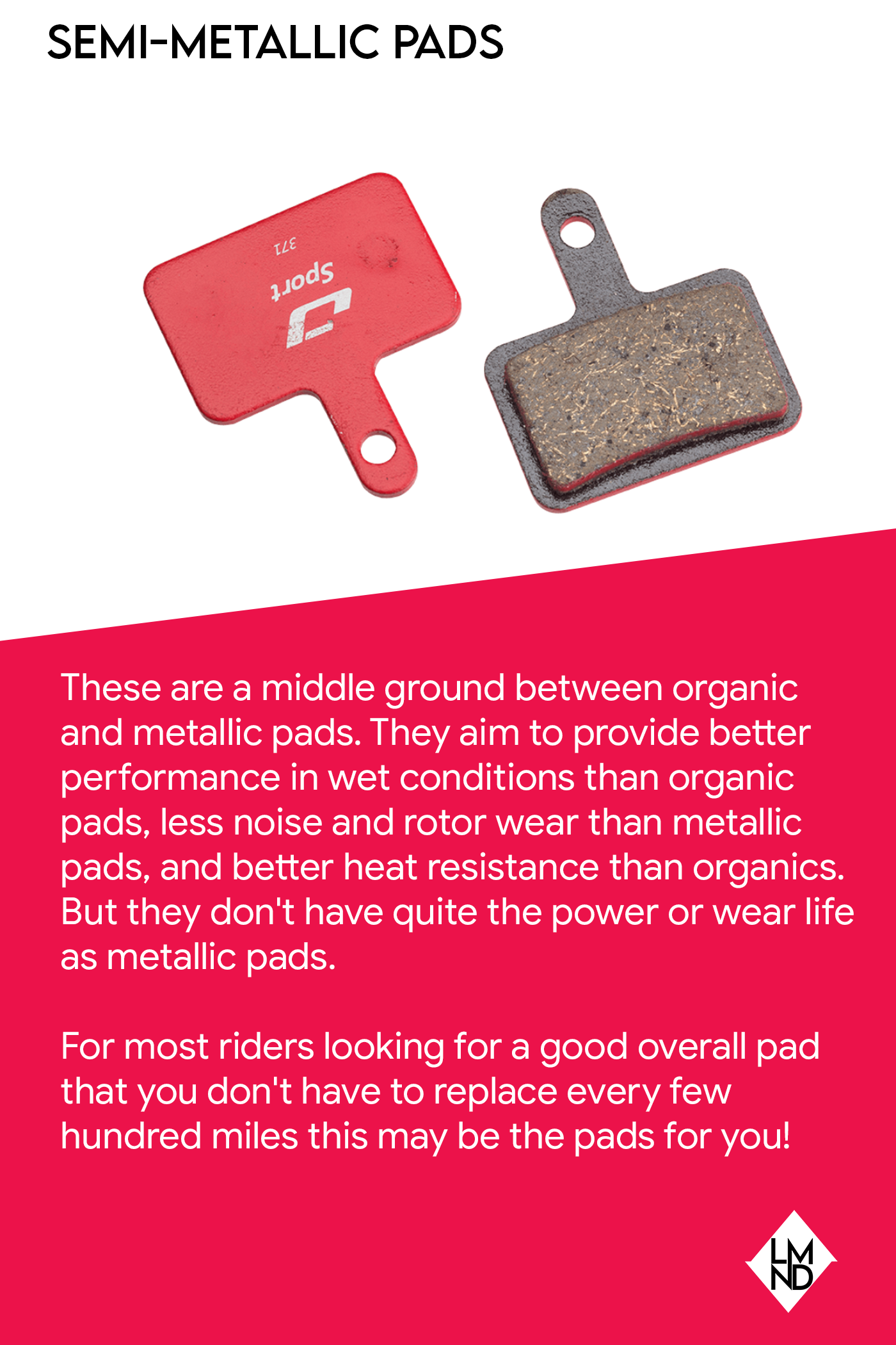 Jagwire Semi-Metallic Brake Pads [2 Piston] Secondary image